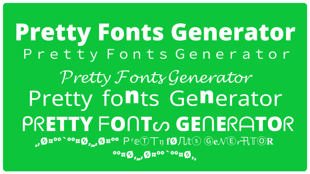 Pretty Font Generator