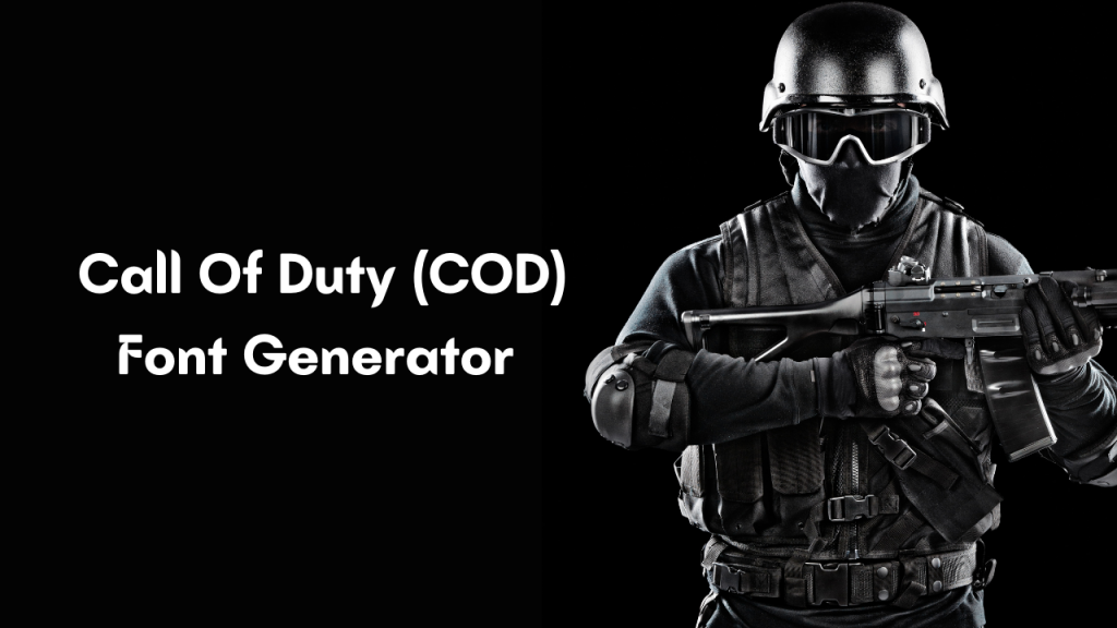 Call Of Duty (COD) Font Generator